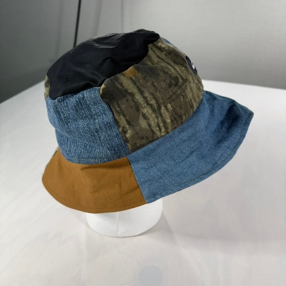 Repaved Bucket Hat Unisex OSFM Multicolor Patchwork Denim Camo Upcycled Custom - Picture 2 of 6